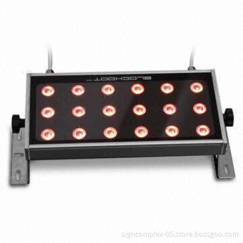 3-in-1 RGB Edison LED Wall Washer Light with 50W Rated Power and 50° Lens Degrees